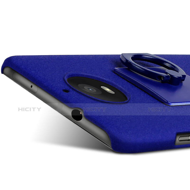 Handyhülle Hülle Kunststoff Schutzhülle Treibsand mit Fingerring Ständer für Motorola Moto G5S Blau