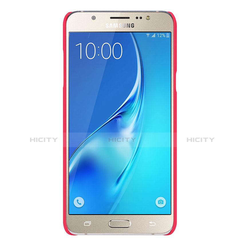 Handyhülle Hülle Kunststoff Tasche Matt M03 für Samsung Galaxy J7 (2016) J710F J710FN Rot groß