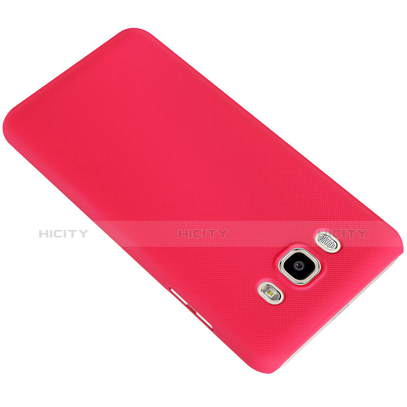 Handyhülle Hülle Kunststoff Tasche Matt M03 für Samsung Galaxy J7 (2016) J710F J710FN Rot groß