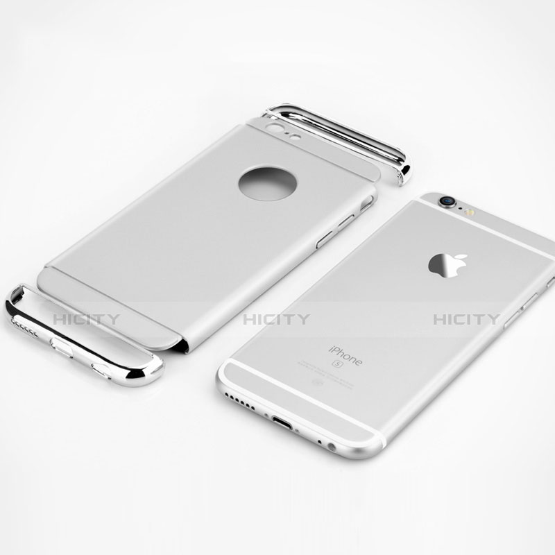 Handyhülle Hülle Luxus Aluminium Metall A01 für Apple iPhone 6S Silber Plus