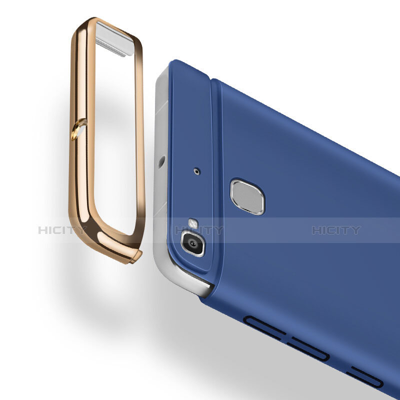 Handyhülle Hülle Luxus Aluminium Metall für Huawei Enjoy 5S Blau