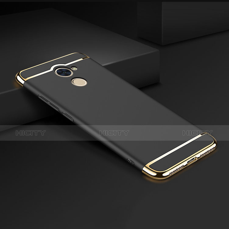 Handyhülle Hülle Luxus Aluminium Metall für Huawei Enjoy 7 Plus Schwarz