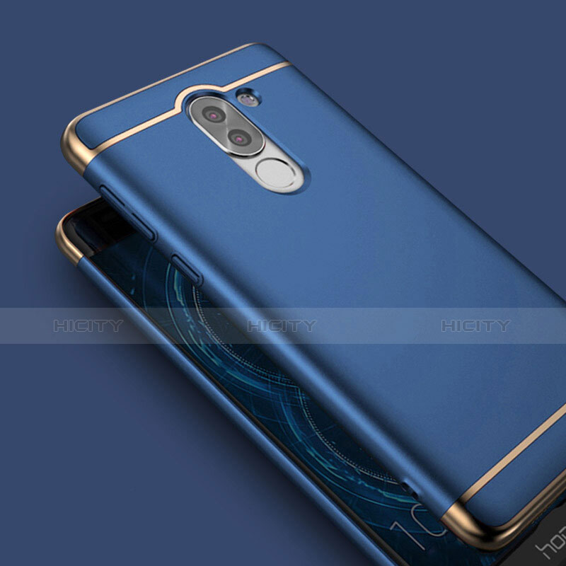 Handyhülle Hülle Luxus Aluminium Metall für Huawei Honor 6X Blau