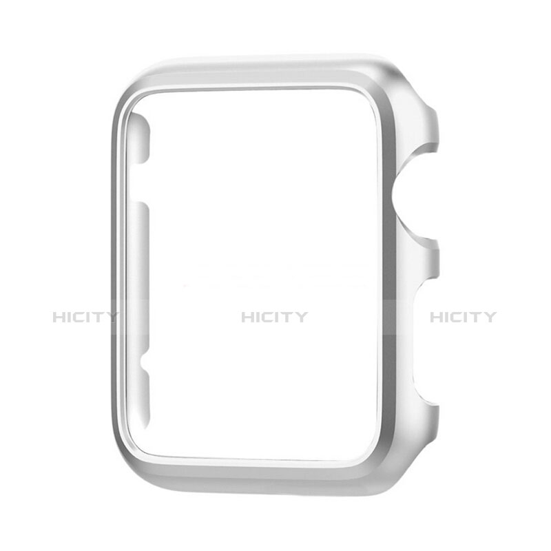 Handyhülle Hülle Luxus Aluminium Metall Rahmen C01 für Apple iWatch 3 42mm Silber
