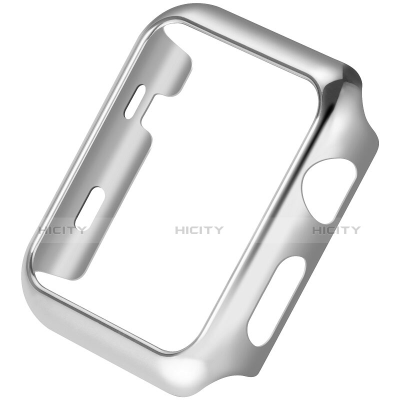 Handyhülle Hülle Luxus Aluminium Metall Rahmen C03 für Apple iWatch 3 38mm Silber