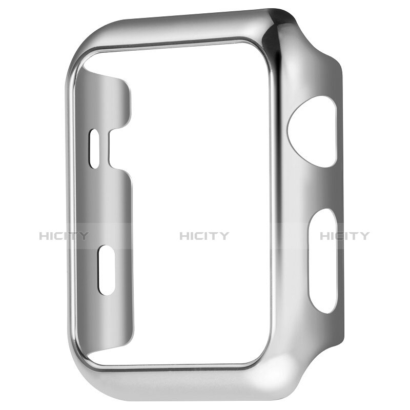 Handyhülle Hülle Luxus Aluminium Metall Rahmen C03 für Apple iWatch 3 38mm Silber groß