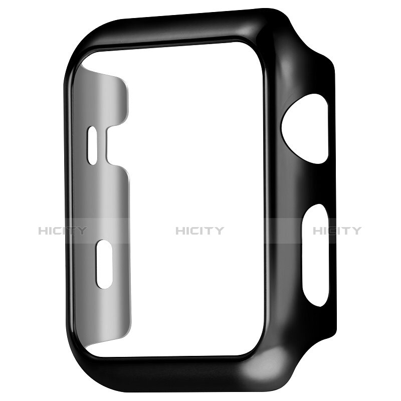 Handyhülle Hülle Luxus Aluminium Metall Rahmen C03 für Apple iWatch 3 42mm Schwarz groß