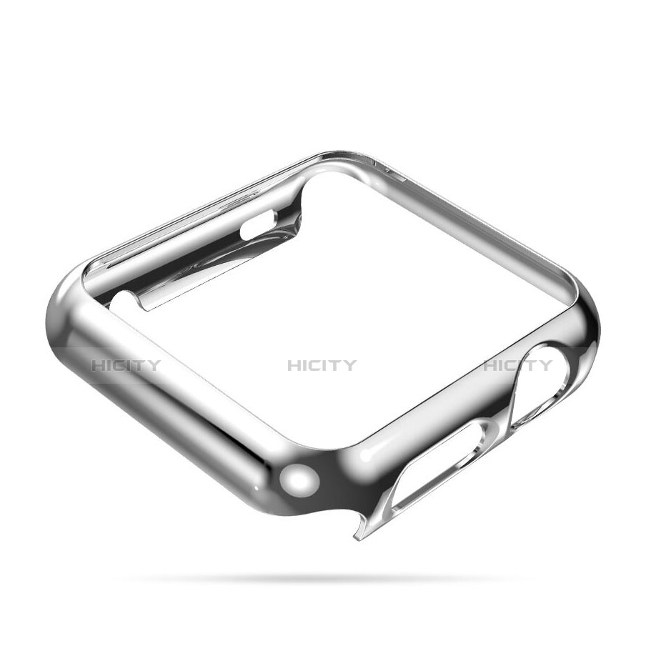 Handyhülle Hülle Luxus Aluminium Metall Rahmen für Apple iWatch 2 38mm Silber groß