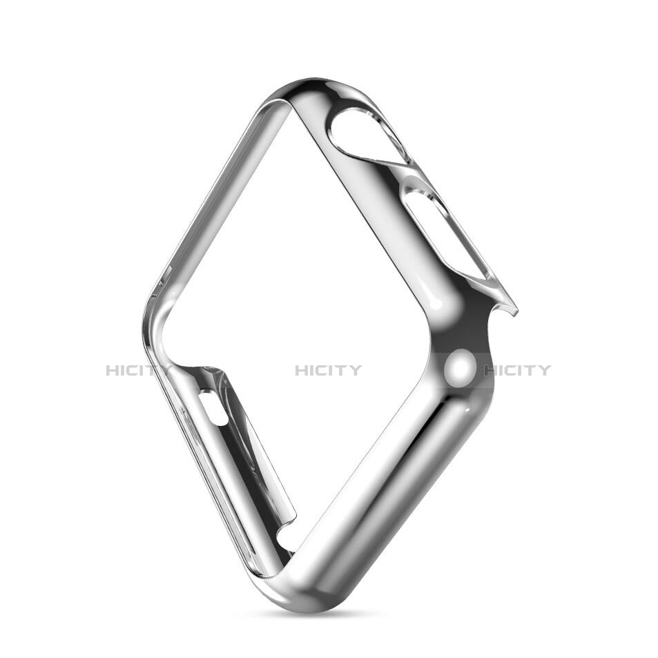 Handyhülle Hülle Luxus Aluminium Metall Rahmen für Apple iWatch 3 42mm Silber