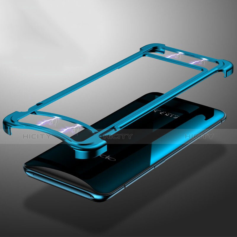 Handyhülle Hülle Luxus Aluminium Metall Rahmen für Oppo Find X Super Flash Edition groß
