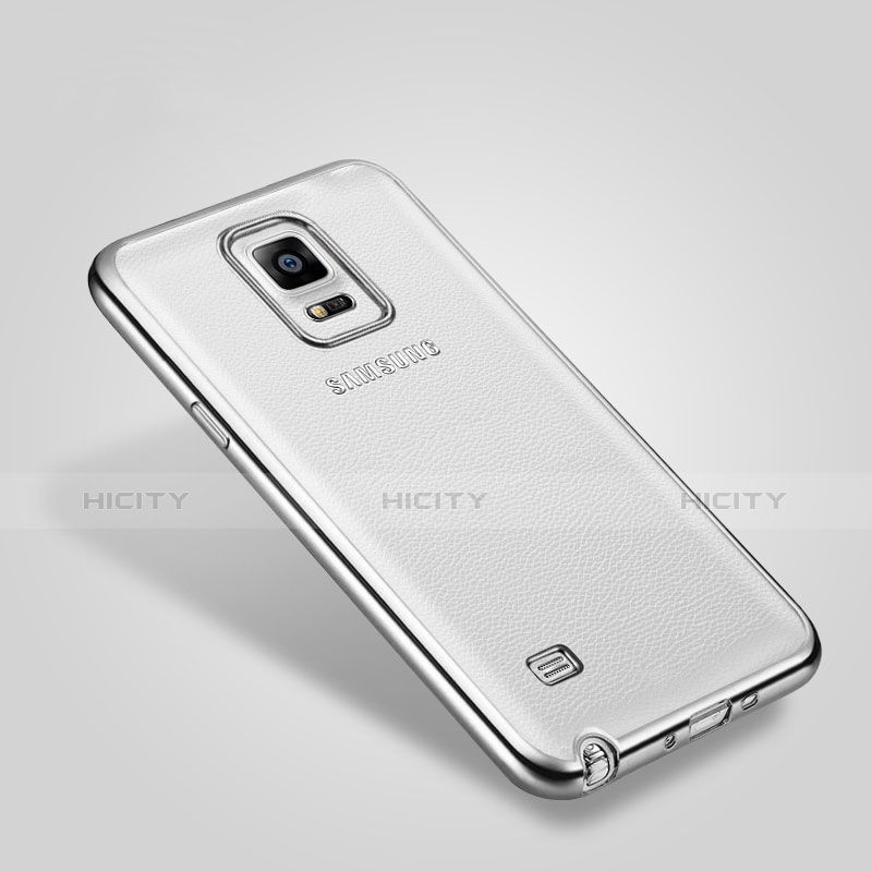 Handyhülle Hülle Luxus Aluminium Metall Rahmen für Samsung Galaxy Note 4 SM-N910F Silber