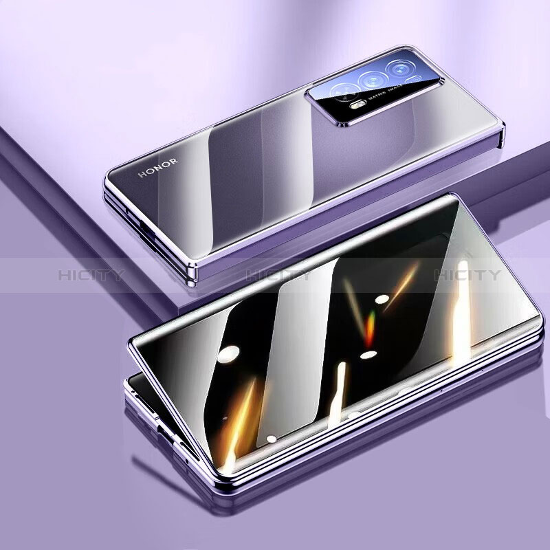 Handyhülle Hülle Luxus Aluminium Metall Rahmen Spiegel 360 Grad Ganzkörper Tasche für Huawei Honor Magic V2 Ultimate 5G