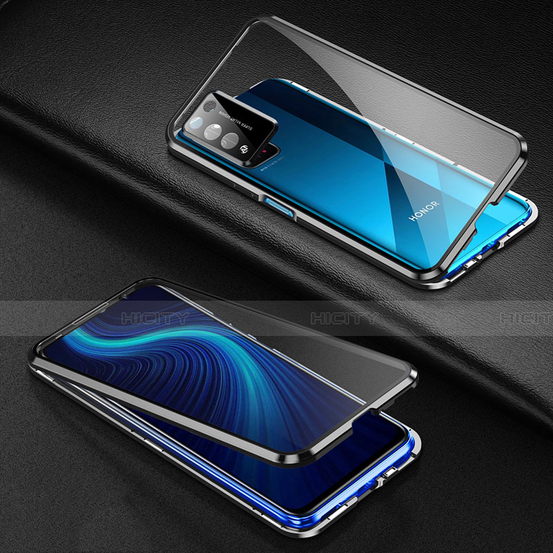 Handyhülle Hülle Luxus Aluminium Metall Rahmen Spiegel 360 Grad Ganzkörper Tasche für Huawei Honor X10 5G groß