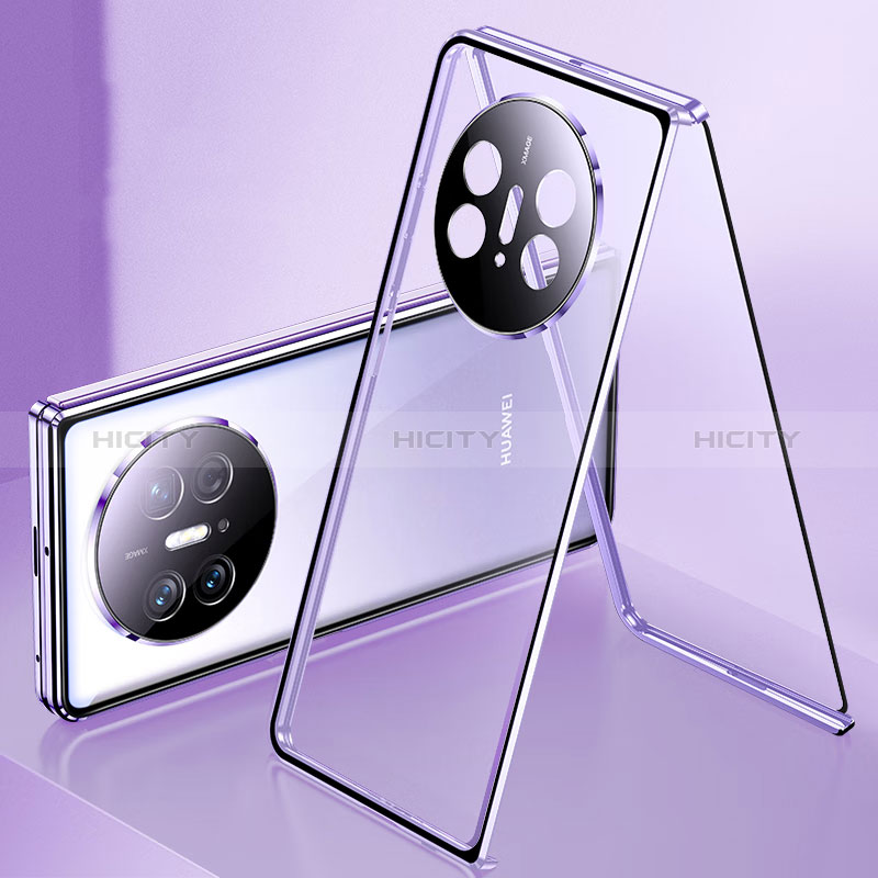 Handyhülle Hülle Luxus Aluminium Metall Rahmen Spiegel 360 Grad Ganzkörper Tasche für Huawei Mate X5