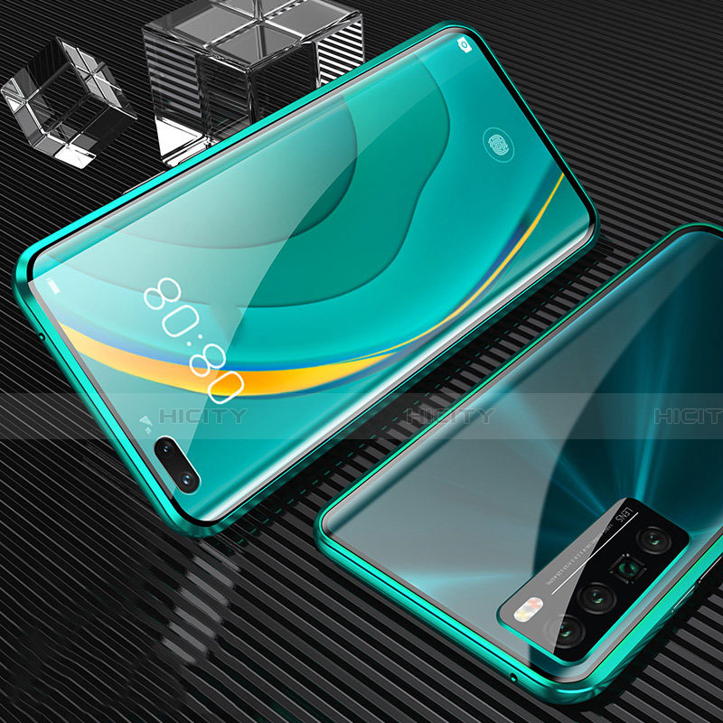 Handyhülle Hülle Luxus Aluminium Metall Rahmen Spiegel 360 Grad Ganzkörper Tasche für Huawei Nova 7 Pro 5G groß