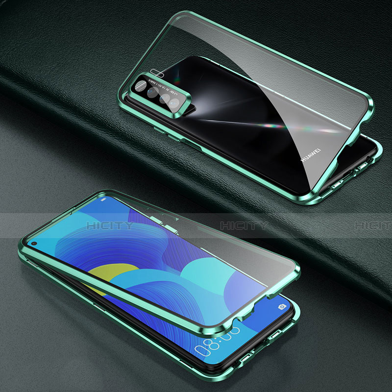 Handyhülle Hülle Luxus Aluminium Metall Rahmen Spiegel 360 Grad Ganzkörper Tasche für Huawei Nova 7 SE 5G