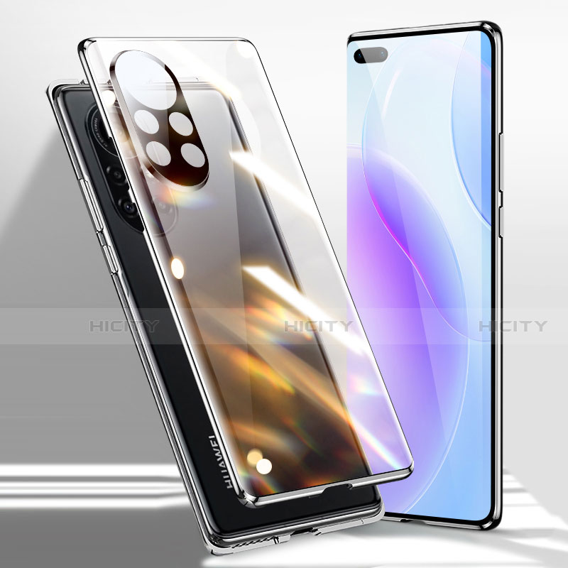 Handyhülle Hülle Luxus Aluminium Metall Rahmen Spiegel 360 Grad Ganzkörper Tasche für Huawei Nova 8 Pro 5G groß