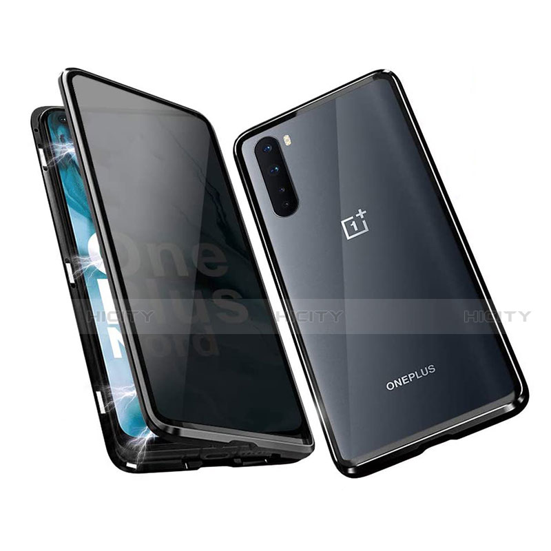 Handyhülle Hülle Luxus Aluminium Metall Rahmen Spiegel 360 Grad Ganzkörper Tasche für OnePlus Nord groß