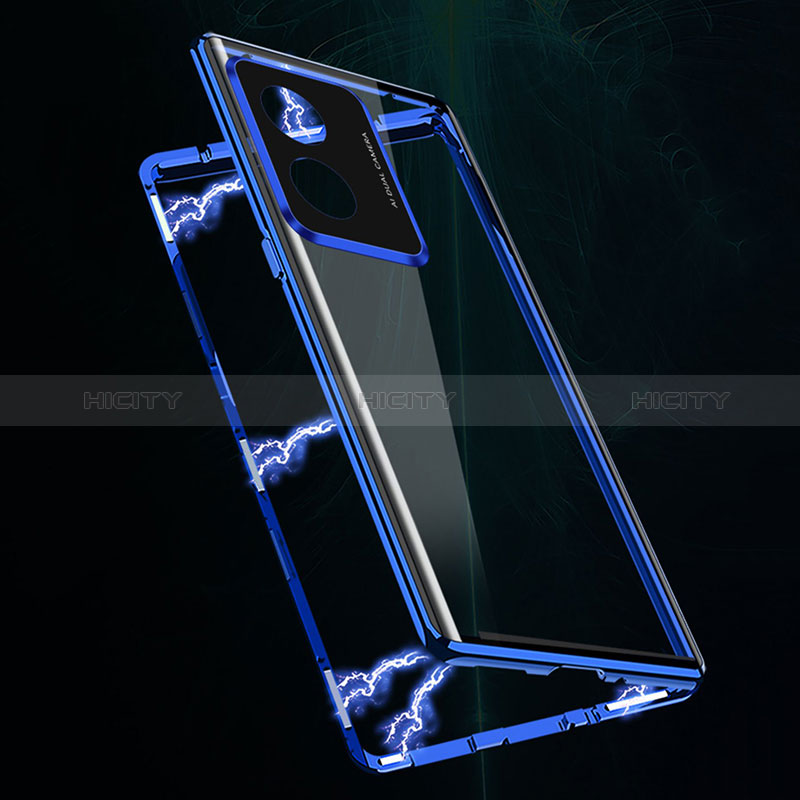 Handyhülle Hülle Luxus Aluminium Metall Rahmen Spiegel 360 Grad Ganzkörper Tasche für Oppo A58x 5G