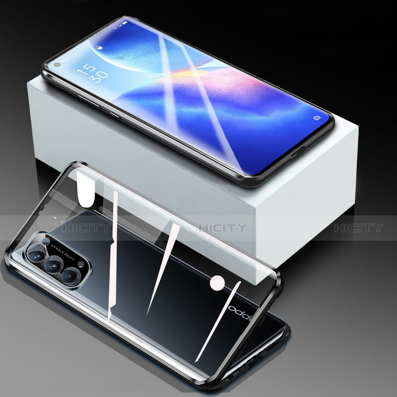 Handyhülle Hülle Luxus Aluminium Metall Rahmen Spiegel 360 Grad Ganzkörper Tasche für Oppo Find X3 Lite 5G