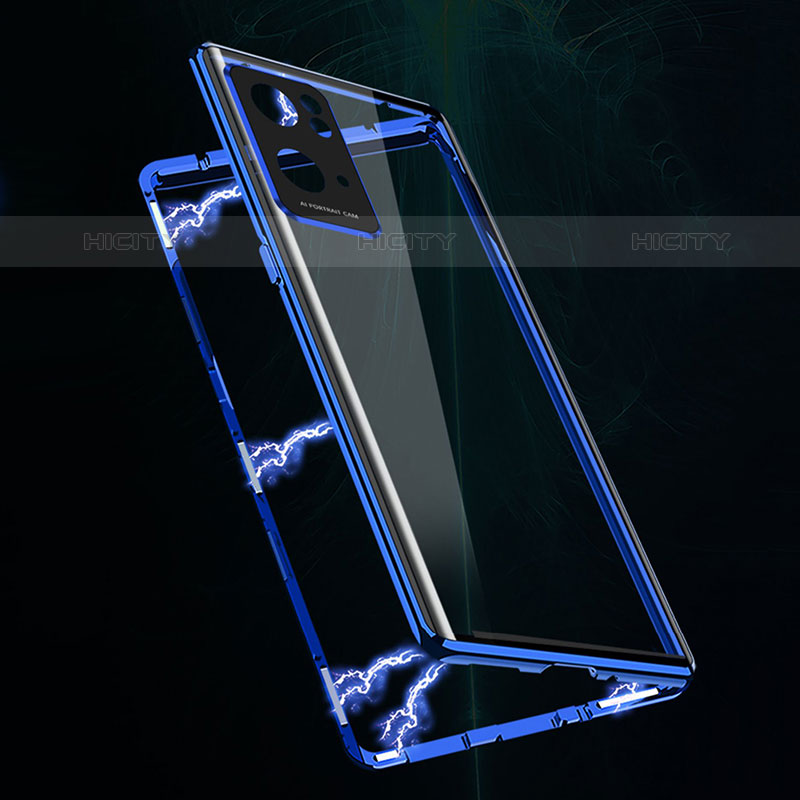Handyhülle Hülle Luxus Aluminium Metall Rahmen Spiegel 360 Grad Ganzkörper Tasche für Oppo Reno7 Pro 5G