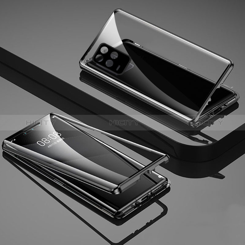 Handyhülle Hülle Luxus Aluminium Metall Rahmen Spiegel 360 Grad Ganzkörper Tasche für Realme 9 5G India