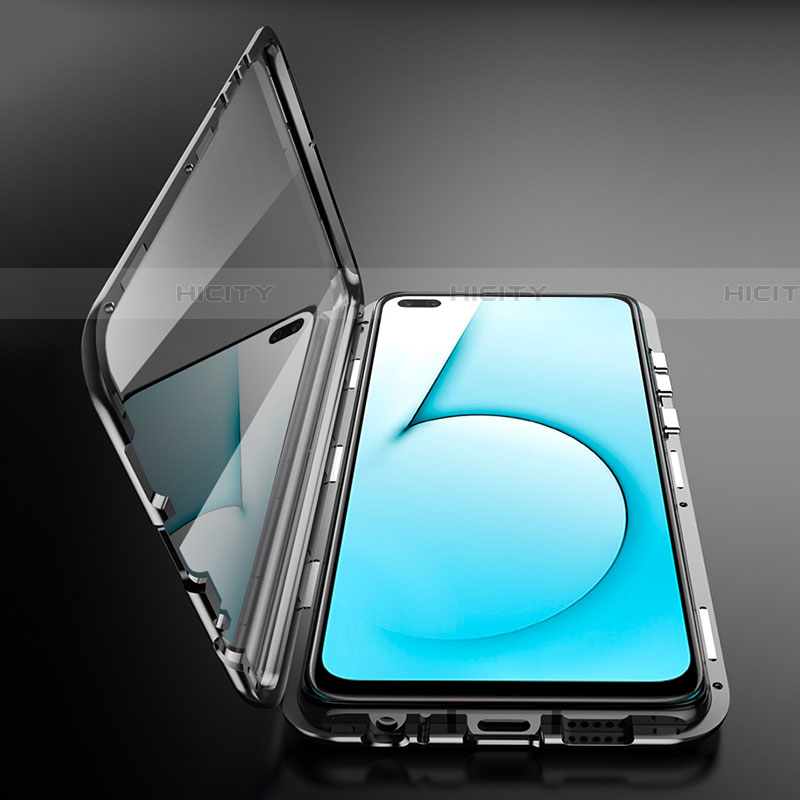 Handyhülle Hülle Luxus Aluminium Metall Rahmen Spiegel 360 Grad Ganzkörper Tasche für Realme X50 Pro 5G groß