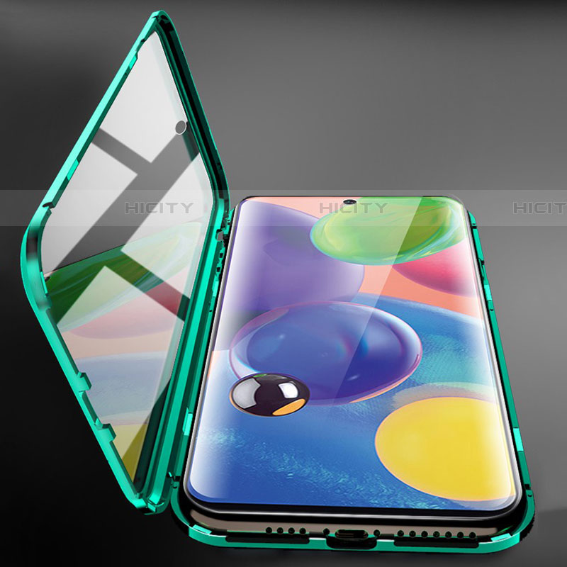 Handyhülle Hülle Luxus Aluminium Metall Rahmen Spiegel 360 Grad Ganzkörper Tasche für Samsung Galaxy A71 5G