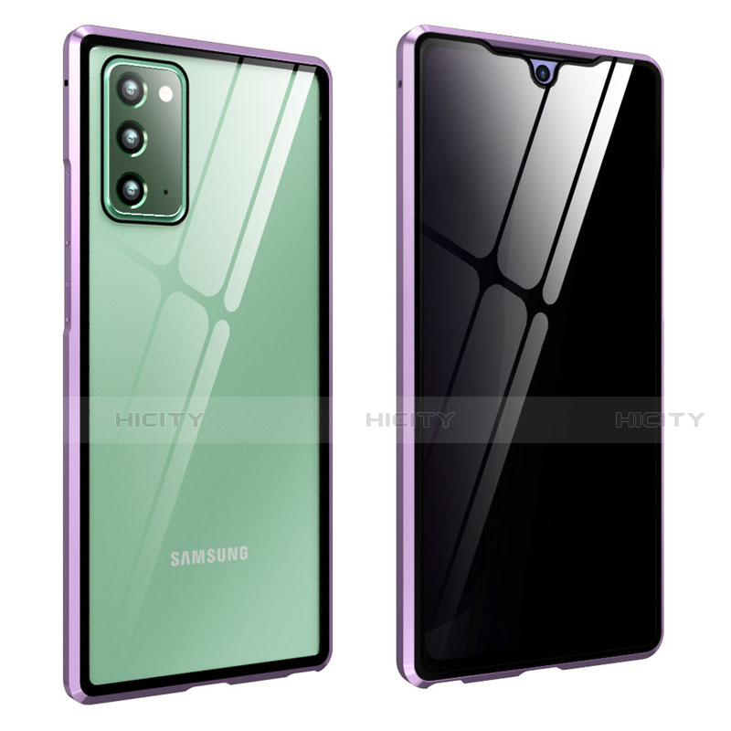 Handyhülle Hülle Luxus Aluminium Metall Rahmen Spiegel 360 Grad Ganzkörper Tasche für Samsung Galaxy Note 20 5G groß
