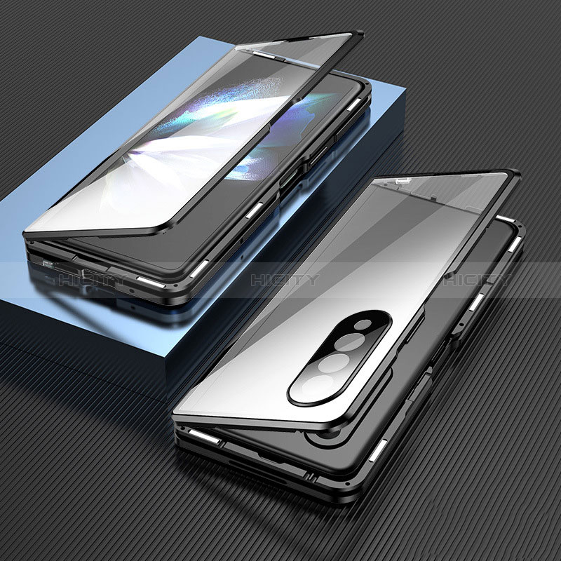 Handyhülle Hülle Luxus Aluminium Metall Rahmen Spiegel 360 Grad Ganzkörper Tasche für Samsung Galaxy Z Fold3 5G