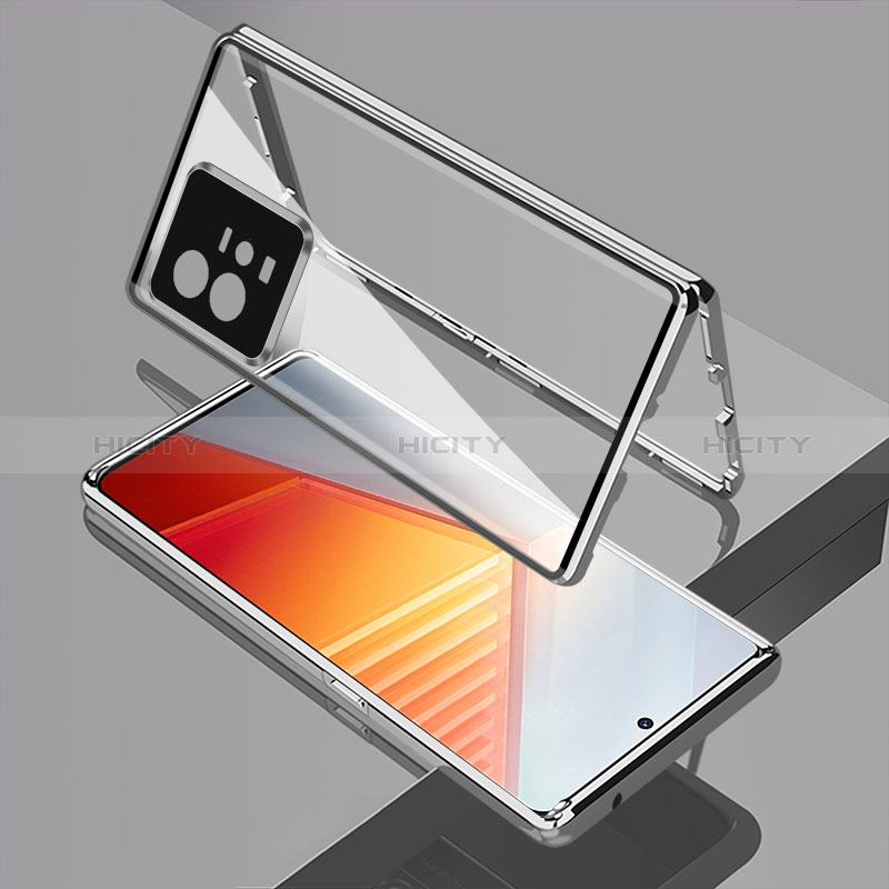 Handyhülle Hülle Luxus Aluminium Metall Rahmen Spiegel 360 Grad Ganzkörper Tasche für Vivo iQOO 11 Pro 5G
