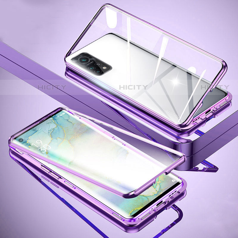 Handyhülle Hülle Luxus Aluminium Metall Rahmen Spiegel 360 Grad Ganzkörper Tasche für Xiaomi Mi 10T Pro 5G groß
