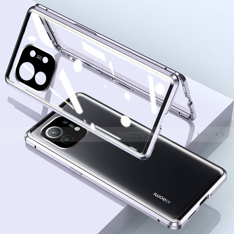 Handyhülle Hülle Luxus Aluminium Metall Rahmen Spiegel 360 Grad Ganzkörper Tasche für Xiaomi Mi 11 5G