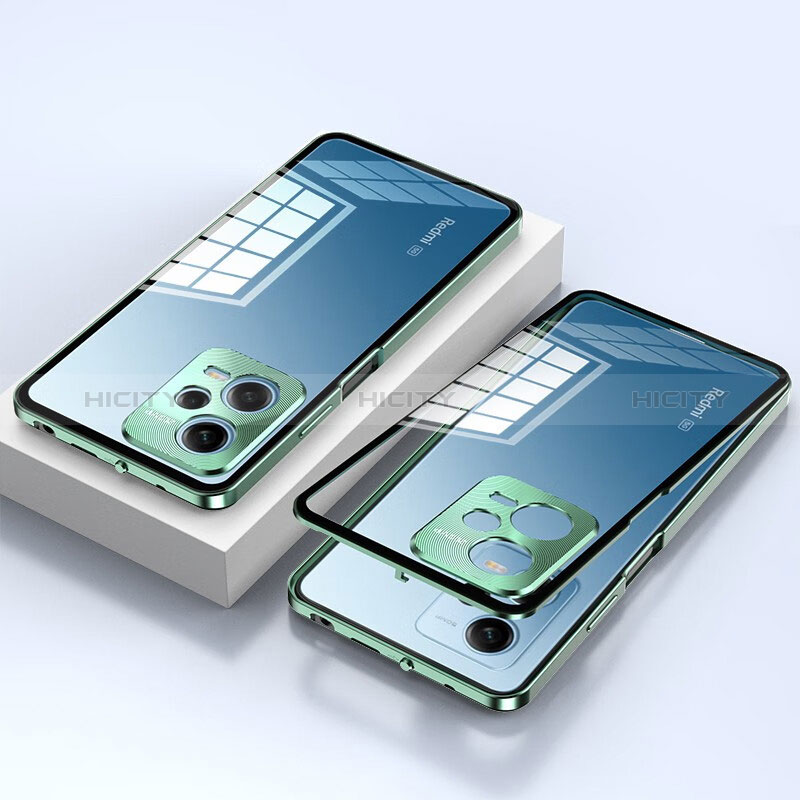 Handyhülle Hülle Luxus Aluminium Metall Rahmen Spiegel 360 Grad Ganzkörper Tasche für Xiaomi Redmi Note 12 Explorer groß