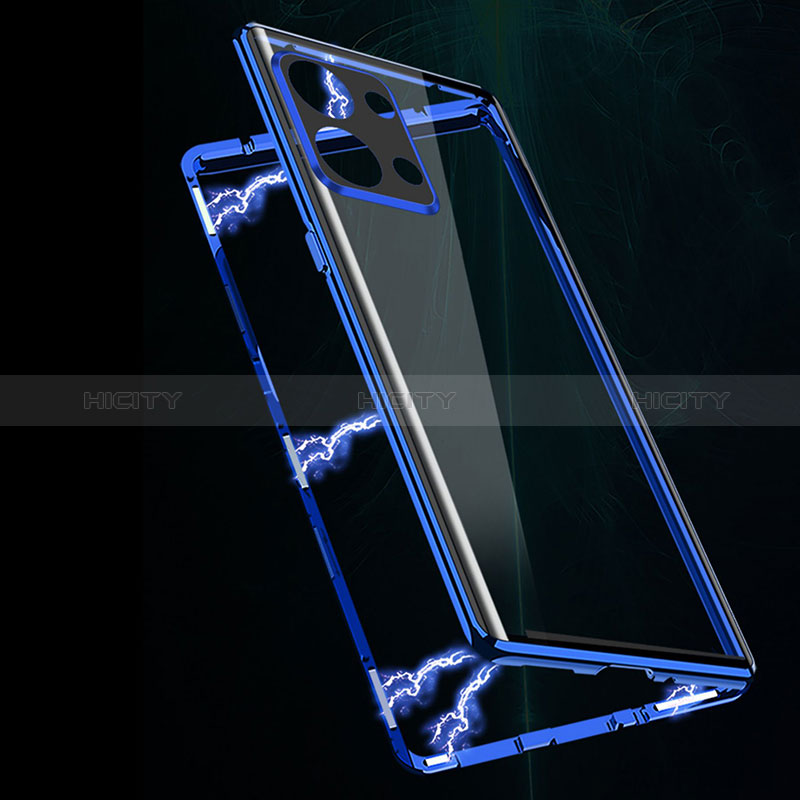 Handyhülle Hülle Luxus Aluminium Metall Rahmen Spiegel 360 Grad Ganzkörper Tasche für Xiaomi Redmi Note 13 Pro 5G