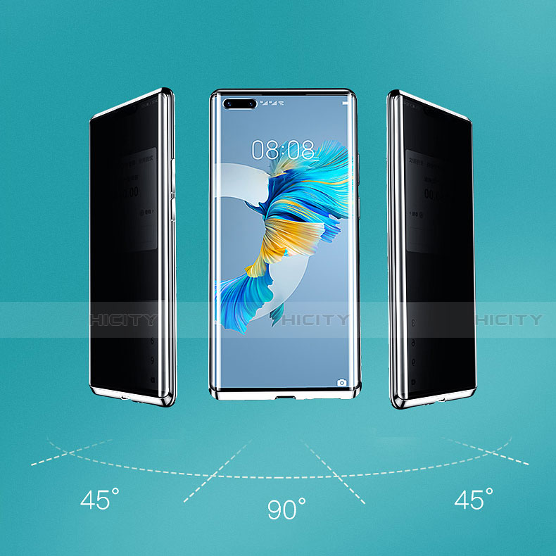 Handyhülle Hülle Luxus Aluminium Metall Rahmen Spiegel 360 Grad Ganzkörper Tasche K01 für Huawei Mate 40 Pro groß