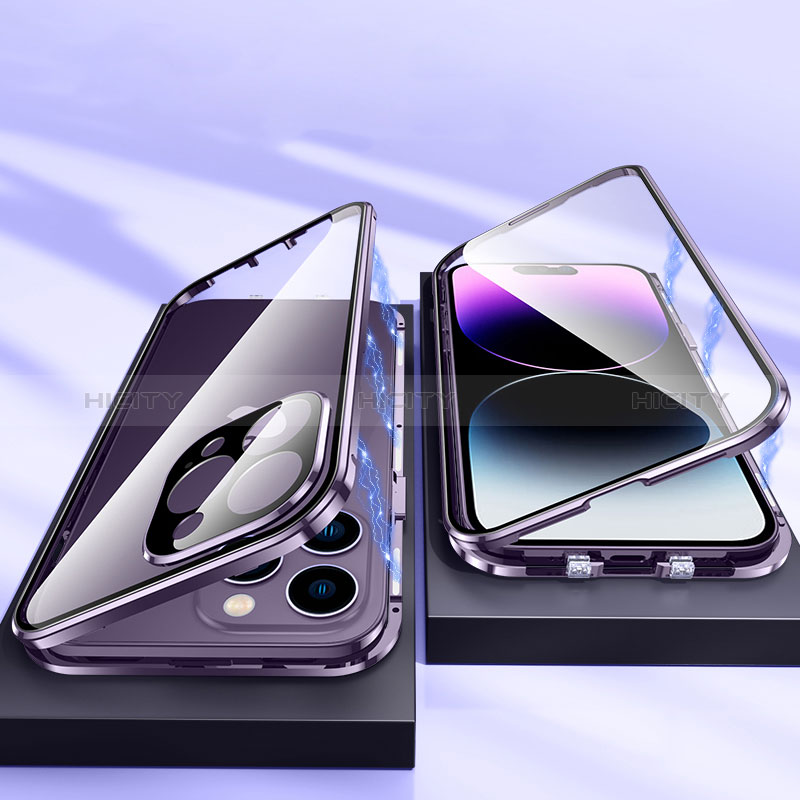 Handyhülle Hülle Luxus Aluminium Metall Rahmen Spiegel 360 Grad Ganzkörper Tasche LK1 für Apple iPhone 13