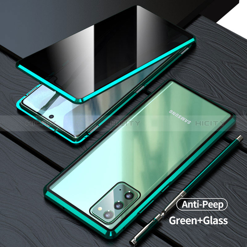 Handyhülle Hülle Luxus Aluminium Metall Rahmen Spiegel 360 Grad Ganzkörper Tasche LK1 für Samsung Galaxy Note 20 5G groß