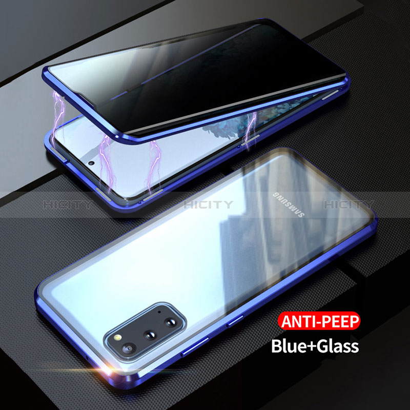 Handyhülle Hülle Luxus Aluminium Metall Rahmen Spiegel 360 Grad Ganzkörper Tasche LK1 für Samsung Galaxy S20 5G groß