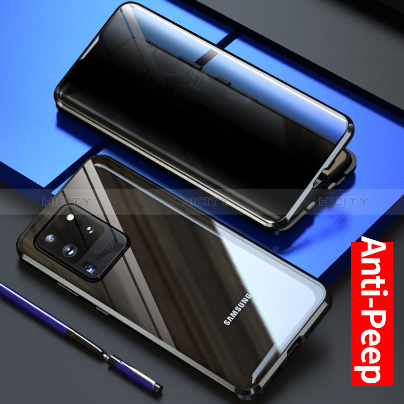Handyhülle Hülle Luxus Aluminium Metall Rahmen Spiegel 360 Grad Ganzkörper Tasche LK1 für Samsung Galaxy S20 Ultra 5G