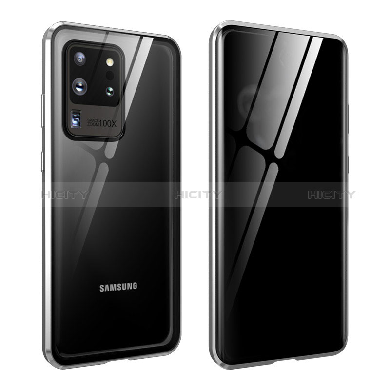 Handyhülle Hülle Luxus Aluminium Metall Rahmen Spiegel 360 Grad Ganzkörper Tasche LK2 für Samsung Galaxy S20 Ultra
