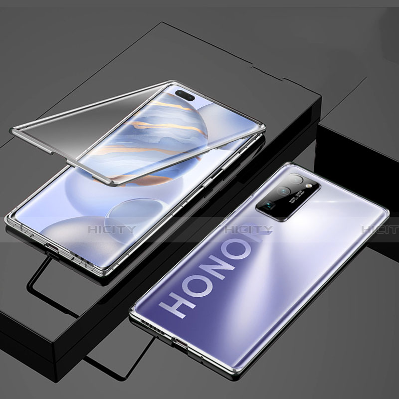 Handyhülle Hülle Luxus Aluminium Metall Rahmen Spiegel 360 Grad Ganzkörper Tasche M01 für Huawei Honor 30 Pro