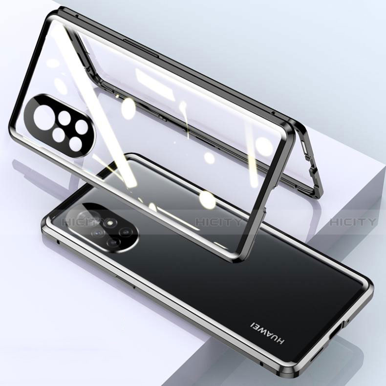 Handyhülle Hülle Luxus Aluminium Metall Rahmen Spiegel 360 Grad Ganzkörper Tasche M01 für Huawei Nova 8 Pro 5G groß