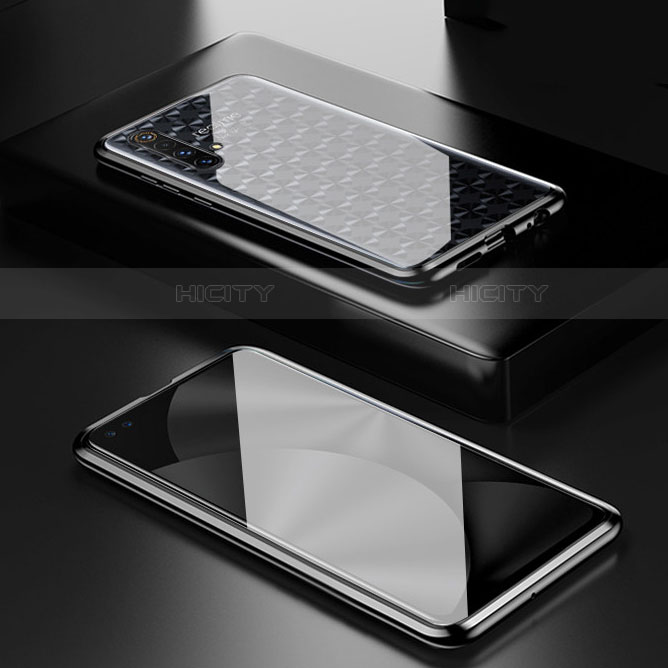 Handyhülle Hülle Luxus Aluminium Metall Rahmen Spiegel 360 Grad Ganzkörper Tasche M01 für Realme X3 SuperZoom