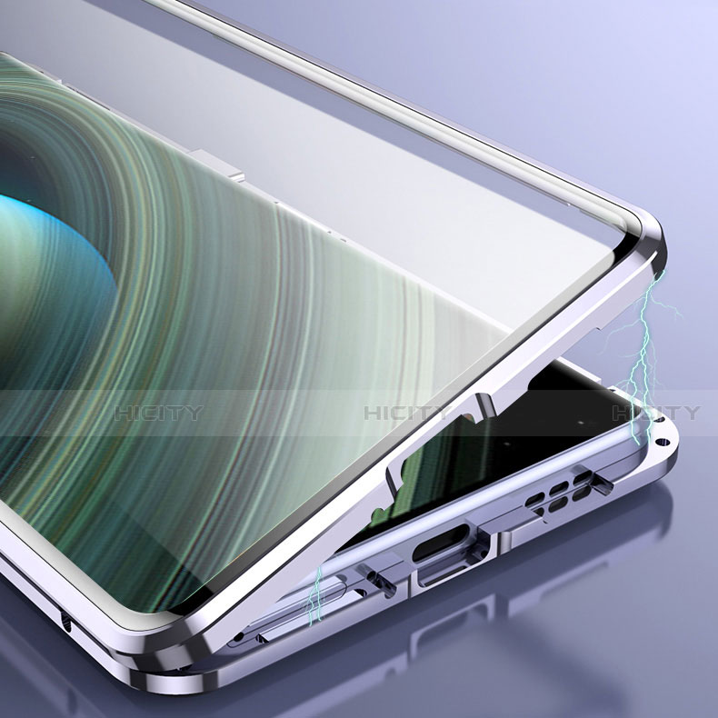 Handyhülle Hülle Luxus Aluminium Metall Rahmen Spiegel 360 Grad Ganzkörper Tasche M01 für Xiaomi Mi 10 Ultra