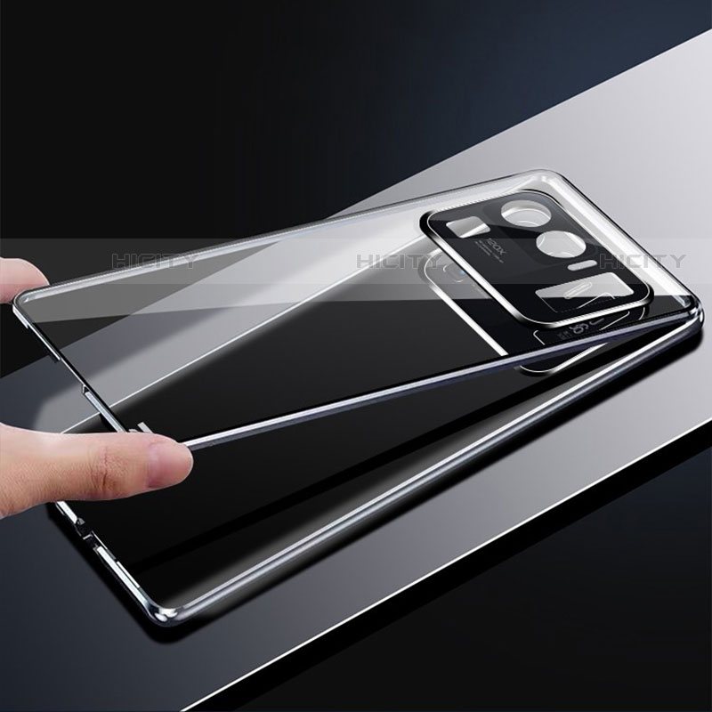 Handyhülle Hülle Luxus Aluminium Metall Rahmen Spiegel 360 Grad Ganzkörper Tasche M01 für Xiaomi Mi 11 Ultra 5G