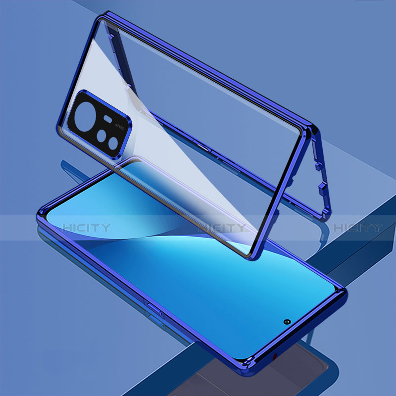 Handyhülle Hülle Luxus Aluminium Metall Rahmen Spiegel 360 Grad Ganzkörper Tasche M01 für Xiaomi Mi 12 5G