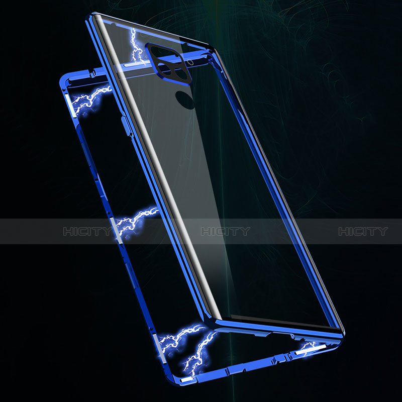 Handyhülle Hülle Luxus Aluminium Metall Rahmen Spiegel 360 Grad Ganzkörper Tasche M02 für Xiaomi Redmi Note 9