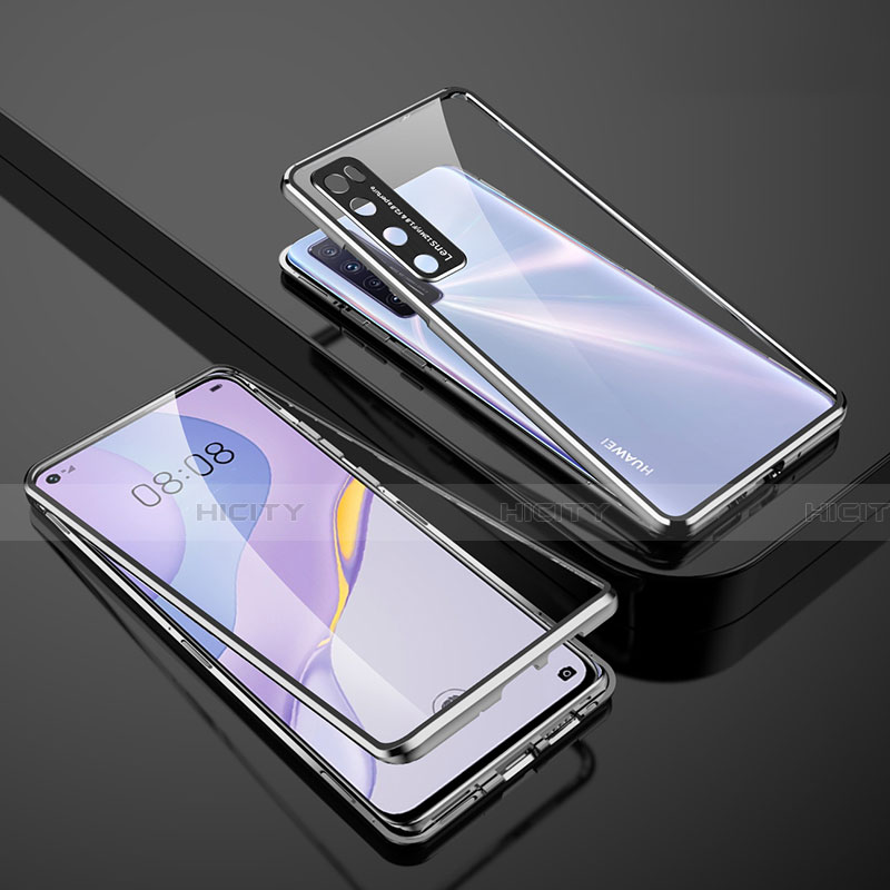 Handyhülle Hülle Luxus Aluminium Metall Rahmen Spiegel 360 Grad Ganzkörper Tasche M03 für Huawei Nova 7 5G
