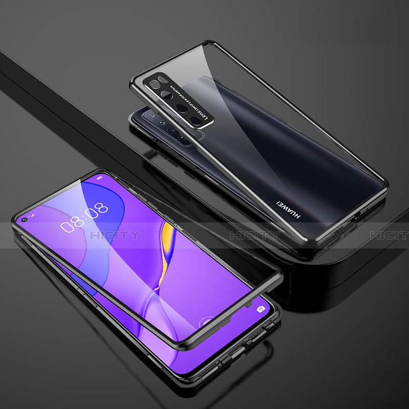Handyhülle Hülle Luxus Aluminium Metall Rahmen Spiegel 360 Grad Ganzkörper Tasche M03 für Huawei Nova 7 5G